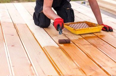 deck staining and stealing